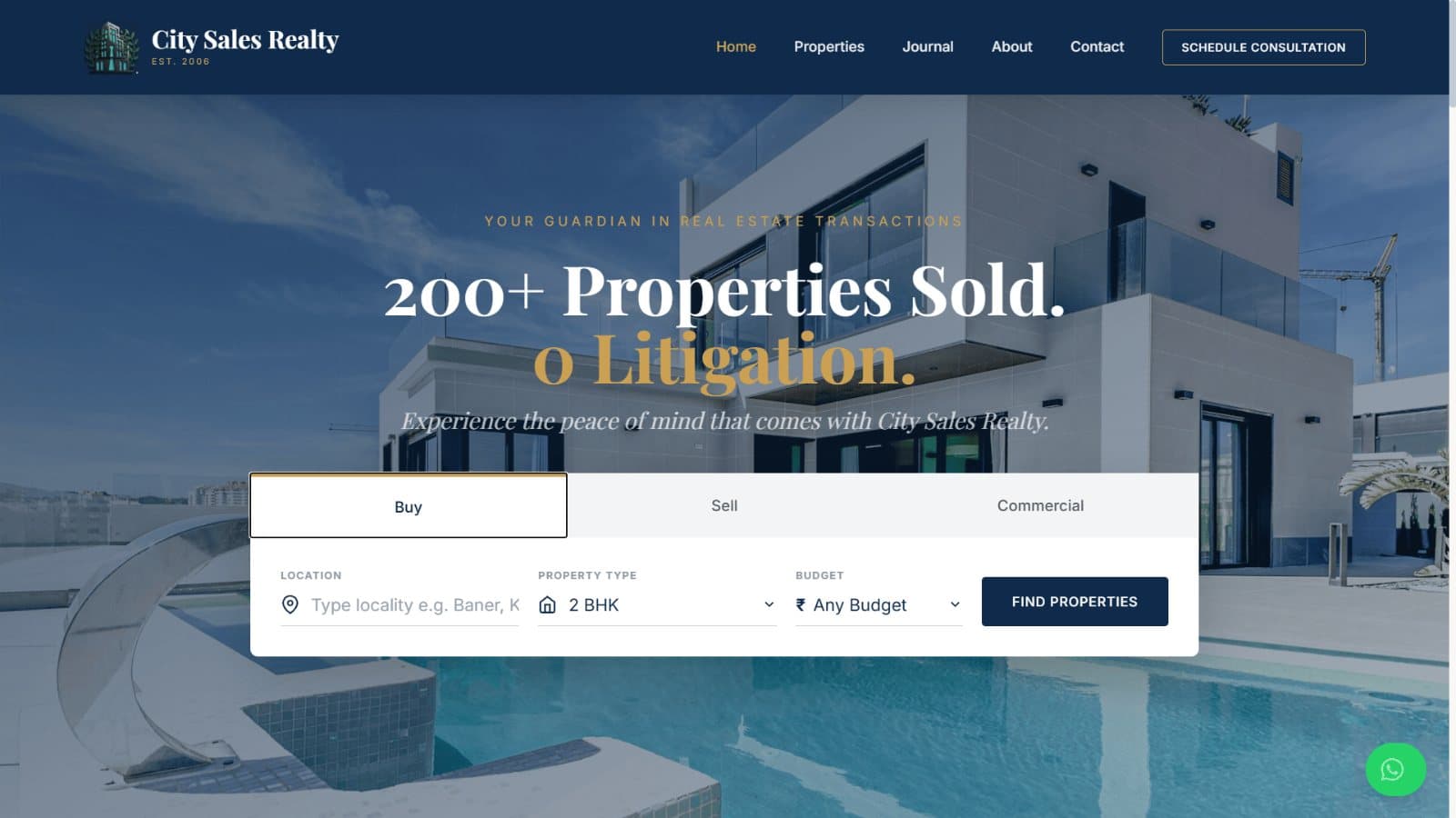City Sales Realty website